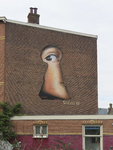 902771 Afbeelding van de muurschildering 'Uitzicht' van 'ikwilgraffiti' op de zijgevel van het pand Abstederdijk 70A te ...